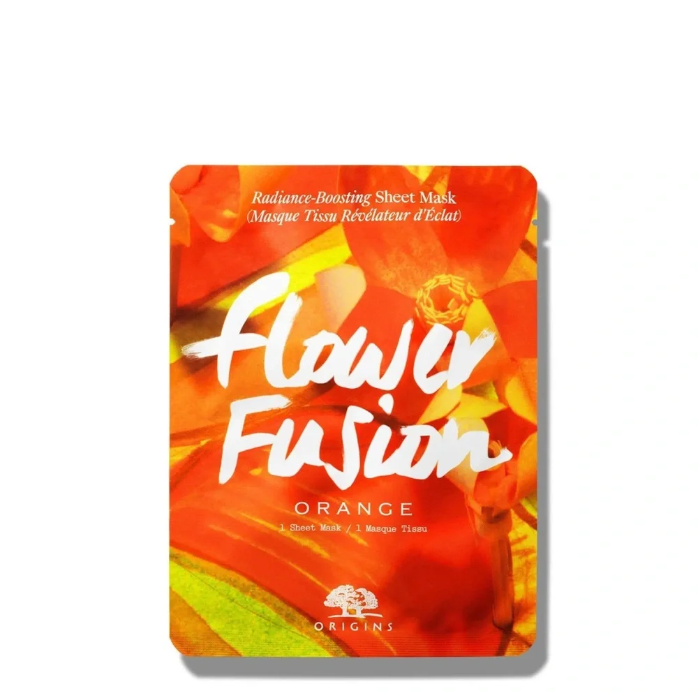 ORIGINS FLOWER FUSION Orange Radiance-Boosting Sheet Mask CLEAN BEAUTY 2